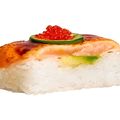 Aburi spicy salmon oshi