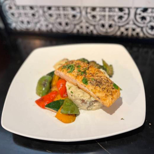 Roasted Garlic Salmon