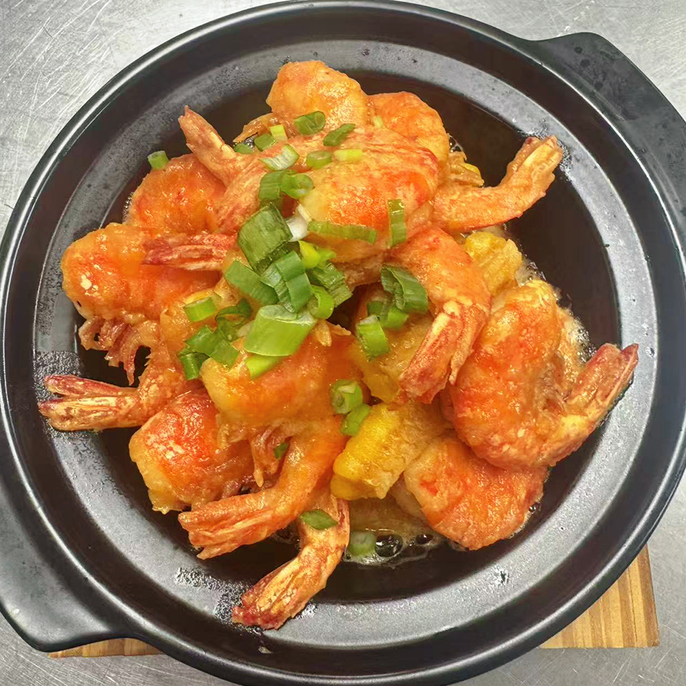 Salted Egg Yolk Baked Shrimp Tails