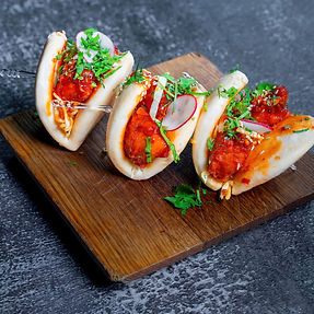 Chicken 65 or Paneer 65 Bao (3 pcs)