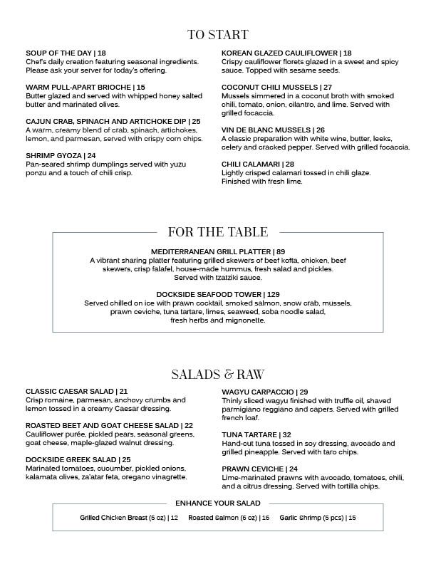 Lunch & Dinner Menu