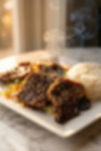 Grilled Sate Beef Short Ribs on Steamed Rice