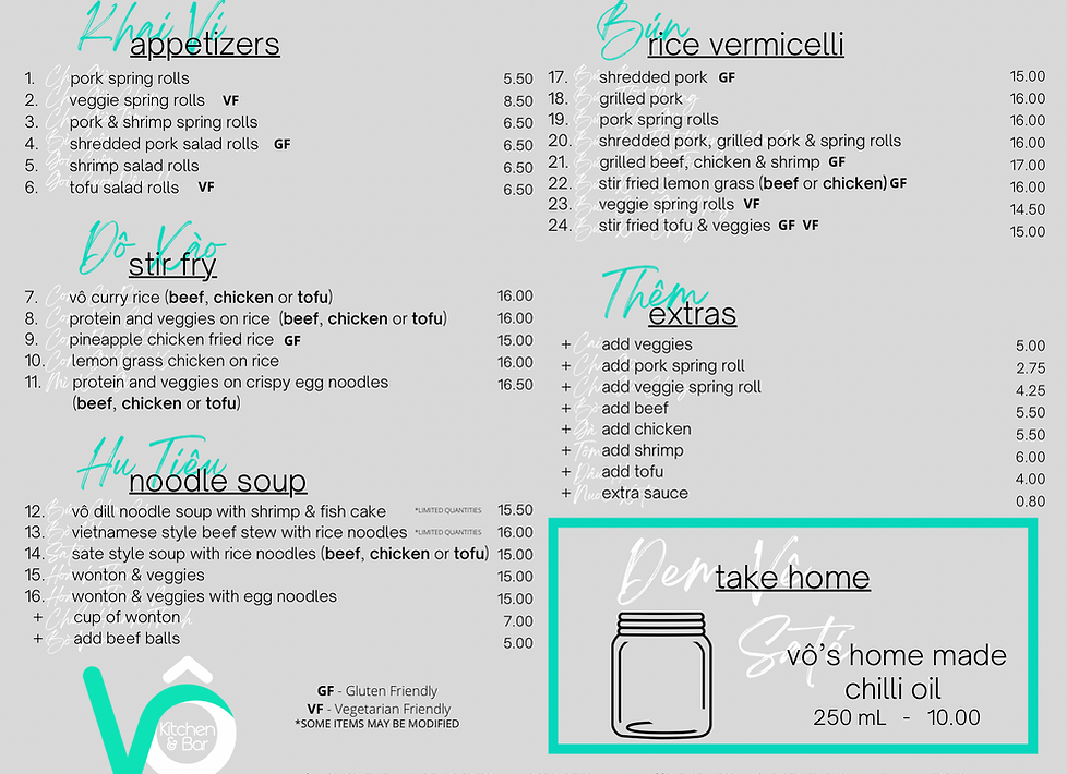 No menu items published