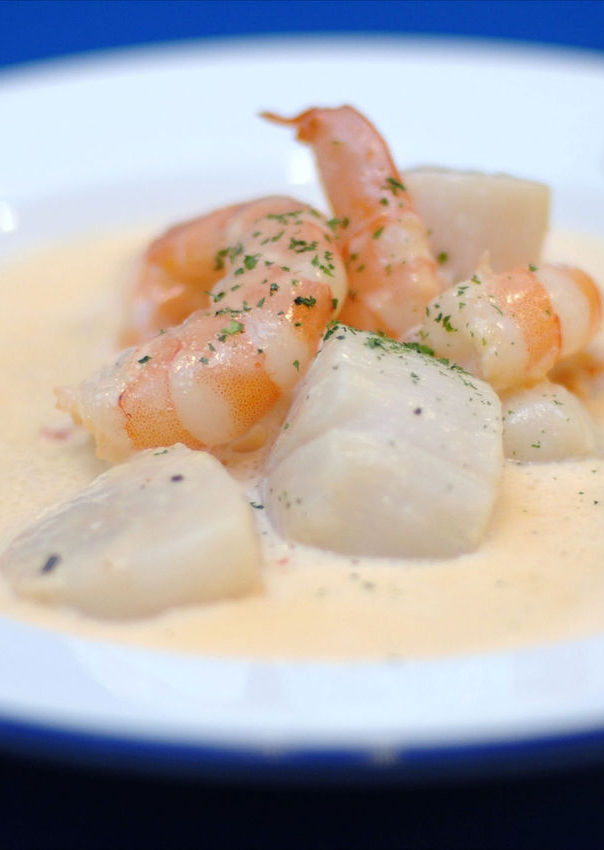 Scallops in Signature Creamy Hot Sauce