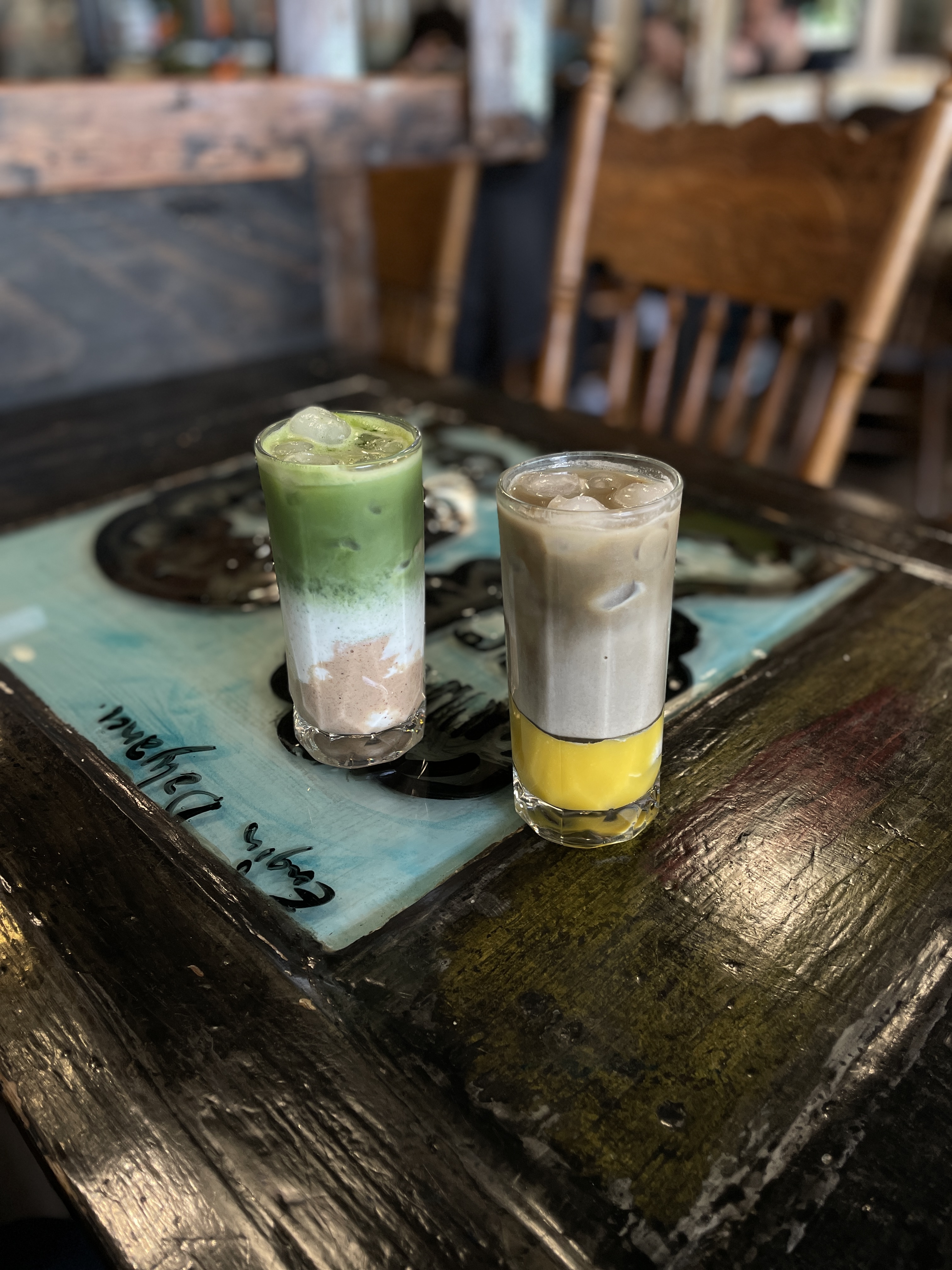Iced Mango Hojicha Latte