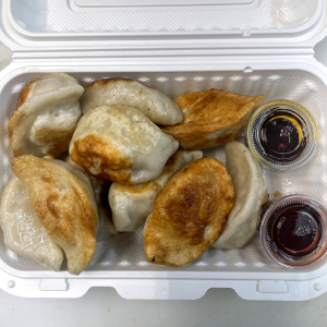 Grilled Pork with Vegetable Dumplings