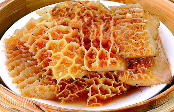 Honey Comb Tripe in Black Bean Sauce