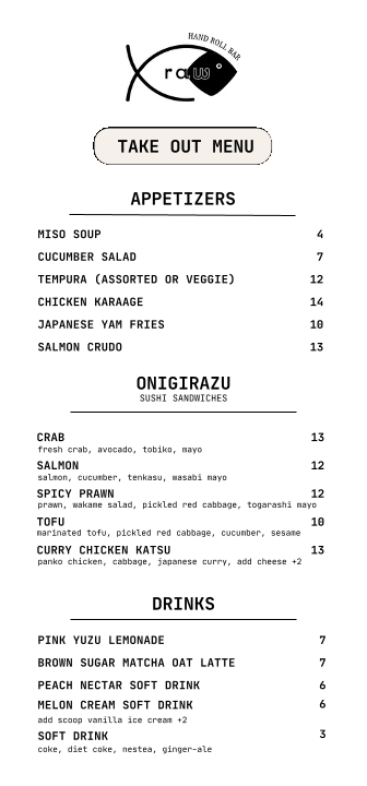 RAW - Japanese Hand Roll Bar — dining room photo 3